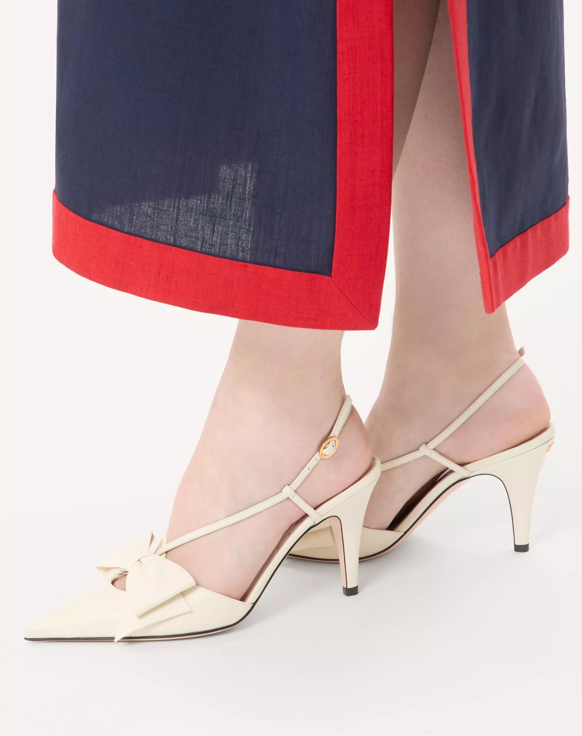 Valentino Bowow Slingback Pumps In Kidskin 85Mm - Image 7